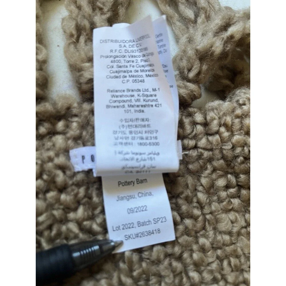 Pottery Barn Throw Blanket Soft Comfy Fringe Dreamy Handwoven 50 x 60